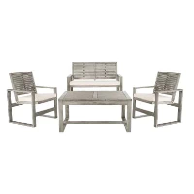 Safavieh Ozark Indoor / Outdoor Loveseat, Arm Chair & Coffee Table 4 pc Set