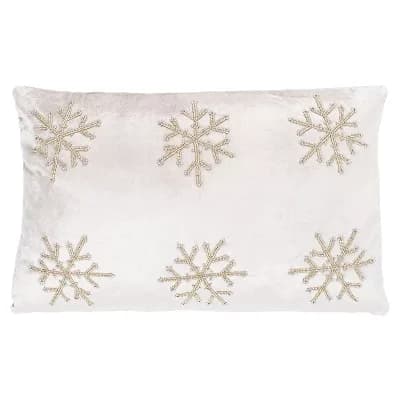 Safavieh Sydnee Long Snowflake Throw Pillow