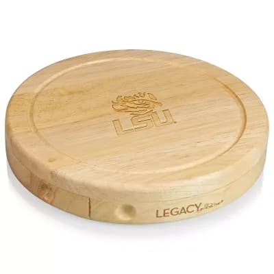 LSU Tigers Brie Cheese Cutting Board Set