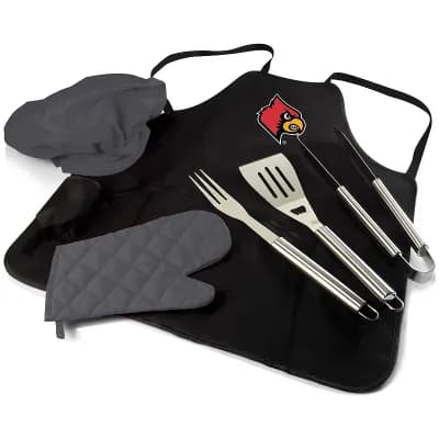 Picnic Time Louisville Cardinals BBQ Apron Pro Grill Set