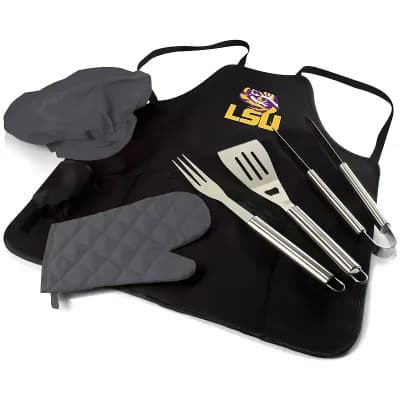 Picnic Time LSU Tigers BBQ Apron Pro Grill Set