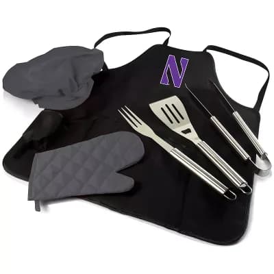Picnic Time Northwestern Wildcats BBQ Apron Pro Grill Set