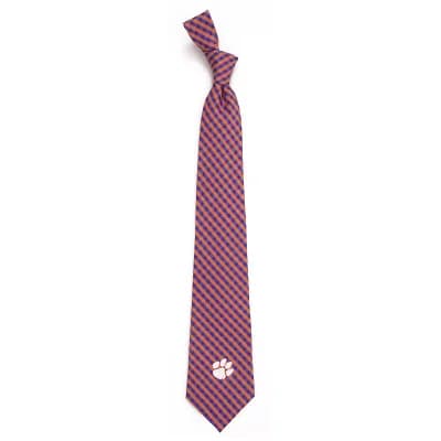 Men's Clemson Tigers Gingham Tie