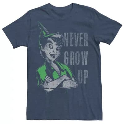 Disney's Peter Pan Vintage Never Grow Up Men's Tee