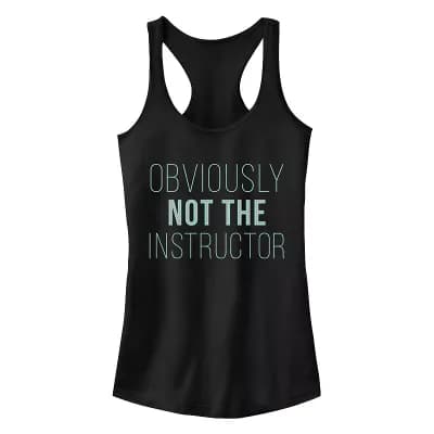 Juniors' Chin-Up Not The Instructor Ideal Racerback Tank Top