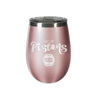 Detroit Pistons 12 oz. Rose Gold Wine Tumbler