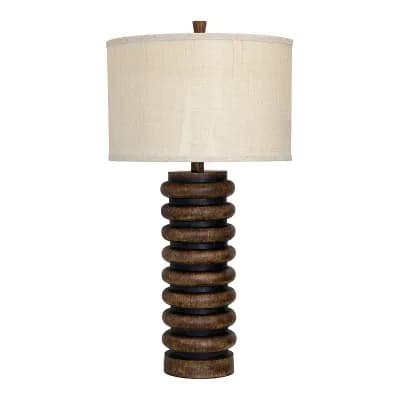 Dark Teak Table Lamp
