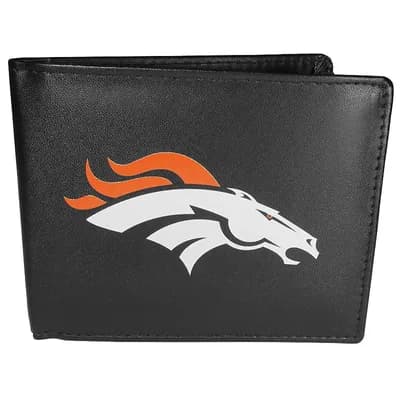 Men's Denver Broncos Leather Bi-Fold Wallet
