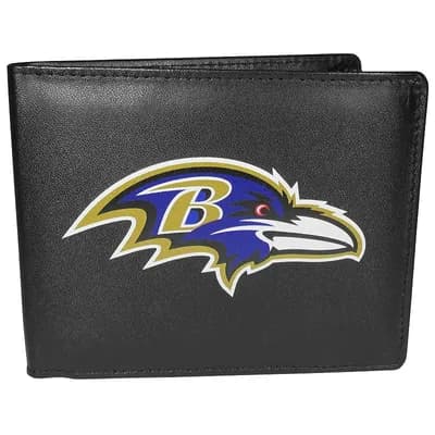 Men's Baltimore Ravens Leather Bi-Fold Wallet
