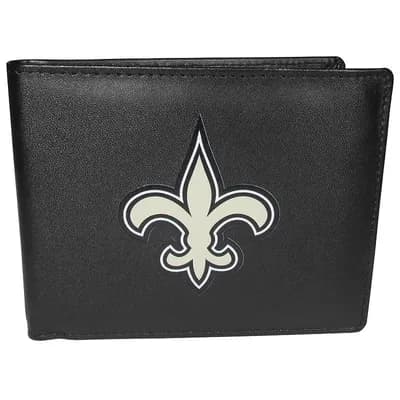Men's New Orleans Saints Leather Bi-Fold Wallet