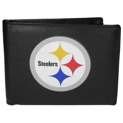 Men's Pittsburgh Steelers Leather Bi-Fold Wallet