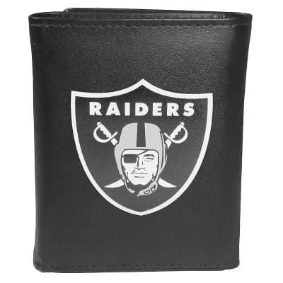 Men's Oakland Raiders Logo Tri-Fold Wallet