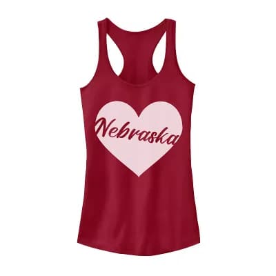 Juniors' Fifth Sun Nebraska Heart Tank Top
