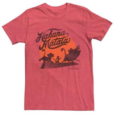 Disney's Lion King Hakuna Matata Vintage Sunset Logo Men's Tee