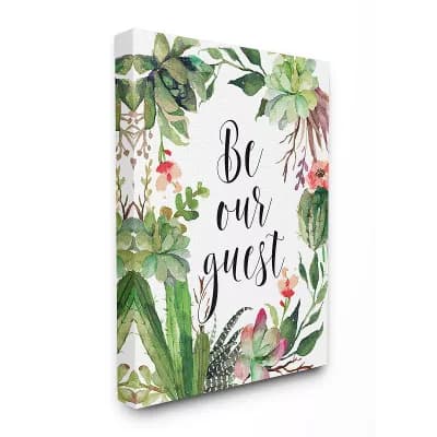 Stupell Home Decor Be Our Guest Canvas Wall Art