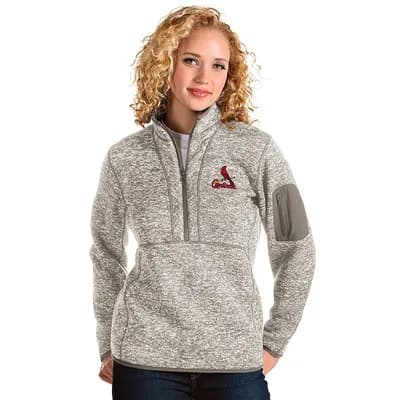 Women's St. Louis Cardinals 1/2 Zip Pullover Sweater