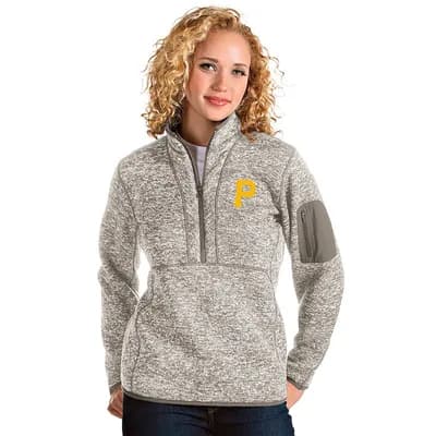 Women's Pittsburgh Pirates 1/2 Zip Pullover Sweater