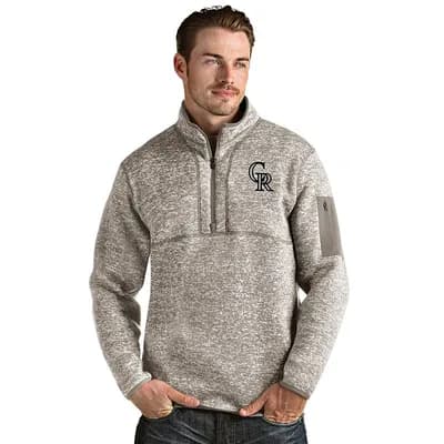 Men's Colorado Rockies 1/4 Zip Pullover Sweater