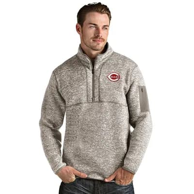 Men's Cincinnati Reds 1/4 Zip Pullover Sweater