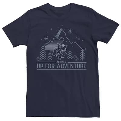 Men's Frozen Olaf Always Up For Adventure Short Sleeve Tee
