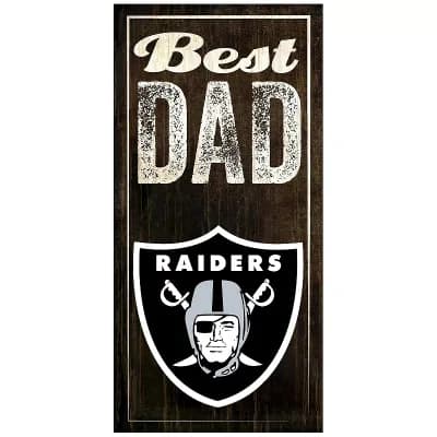 Oakland Raiders Best Dad Sign