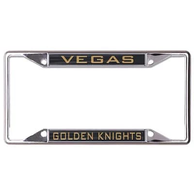 WinCraft Black Vegas Golden Knights Inlaid License Plate Frame