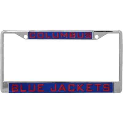 WinCraft Columbus Blue Jackets Laser Inlaid Metal License Plate Frame