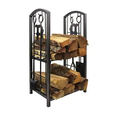 Boston Red Sox Fireplace Tool Set & Wood Holder
