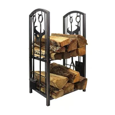 Houston Texans Fireplace Tool Set & Wood Holder