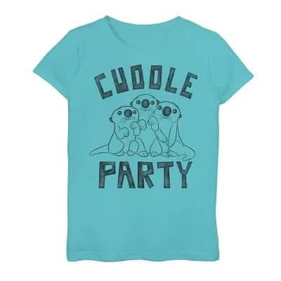 Girls 7-16 Disney/Pixar's Finding Dory River Otters Cuddle Party Sketch Tee