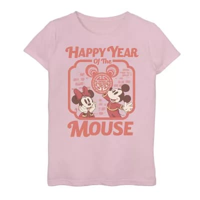 Disney's Mickey & Minnie Girls 6-16 Happy Year Of The Mouse Top