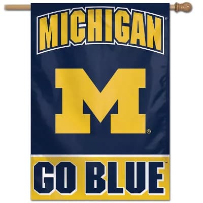 WinCraft Michigan Wolverines 28" x 40" Wordmark Single-Sided Vertical Banner