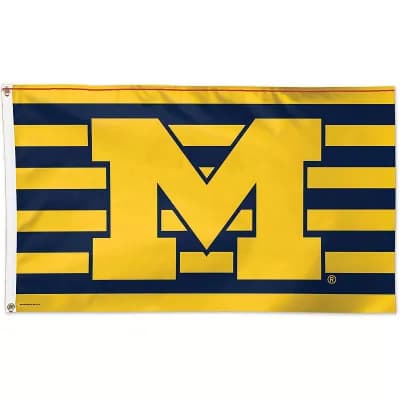 WinCraft Michigan Wolverines Single-Sided 3' x 5' Deluxe Team Colors Flag