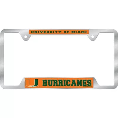 WinCraft Miami Hurricanes License Plate Frame