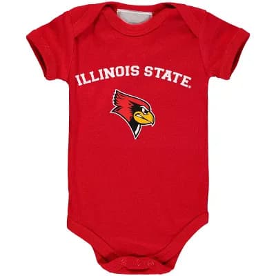 Infant Red Illinois State Redbirds Arch & Logo Bodysuit
