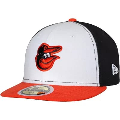 Youth New Era White/Orange Baltimore Orioles Authentic Collection On-Field Home 59FIFTY Fitted Hat