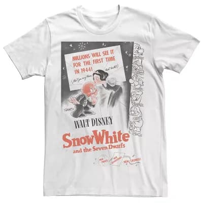 Disney's Snow White And The Seven Dwarfs Vintage Poster Men's Tee