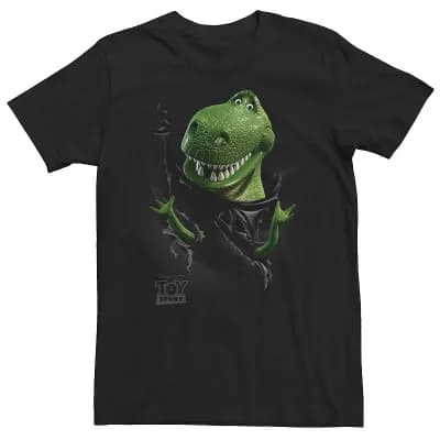 Disney / Pixar's Toy Story Rex Men's Tear Through Logo Tee