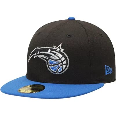 Men's New Era Black/Blue Orlando Magic Official Team Color 2Tone 59FIFTY Fitted Hat