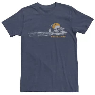 Disney's Peter Pan Skull Rock Never Land Sunset Men's Tee