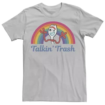 Disney / Pixar's Toy Story 4 Forky Men's Talkin' Trash Rainbow Poster Tee