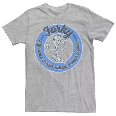 Disney / Pixar's Toy Story 4 Forky Men's Life Was Easier As A Fork Tee