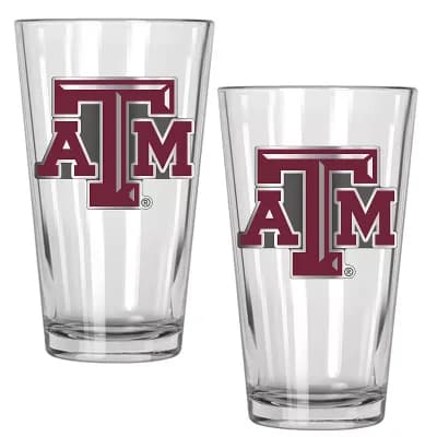 Texas A&M University Aggies 2 pc Pint Ale Glass Set