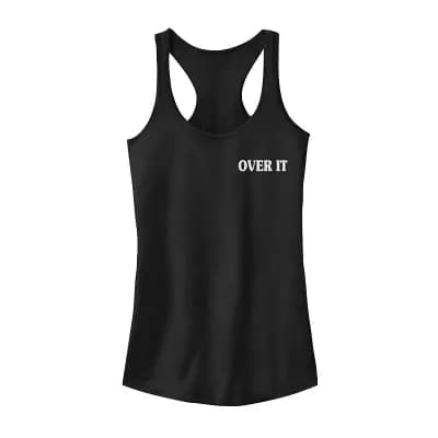 Juniors' "Over It" Text Tank Top