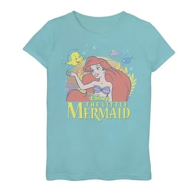 Girls 7-16 Disney's Little Mermaid Ariel Flounder Graphic Tee