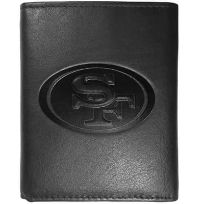 Men's San Francisco 49ers Embossed Leather Tri-Fold Wallet
