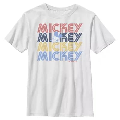 Disney's Mickey Mouse Boys 6-20 Mickey Word Stack Graphic Tee
