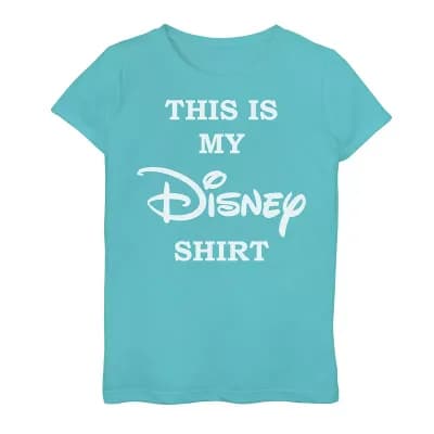 Disney Girls 7-16 This Is My Disney Shirt Chest Logo Graphic Tee