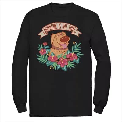 Disney / Pixar's Up Dug Men's Adventure Is Out There Floral Tee