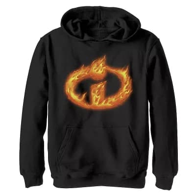 Disney / Pixar's Incredibles Boys 4-20 Flaming Hot Logo Graphic Fleece Hoodie